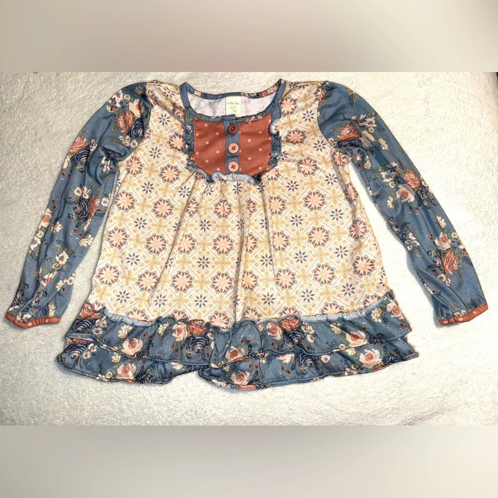 Matilda Jane Just Imagine Celina Girls Big Ruffle PJs Size 6